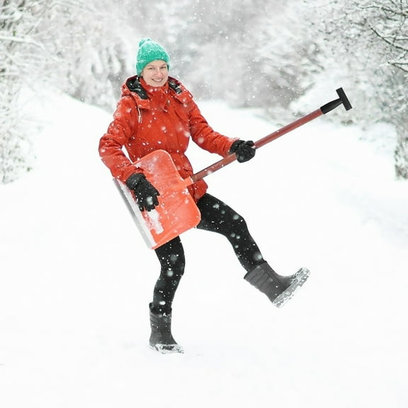 HEMOTON  3 Pcs Snow Shovel Handle Plastic Grip for Gardening Digging Black