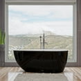 thumbnail image 5 of ALFI brand AB8862 59 inch Black & White Oval Acrylic Free Standing Soaking Bathtub, 5 of 6