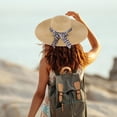 thumbnail image 2 of Ltpwer Beach Sun Straw Hats for Women Straw Hat Visor Large Wide Brim Visor Summer Hats for Women Hats for Women Fashionable Summer Hat Floppy Sun Hat for Summer Beach Cap Panama Fedora Hat Coffee, 2 of 5