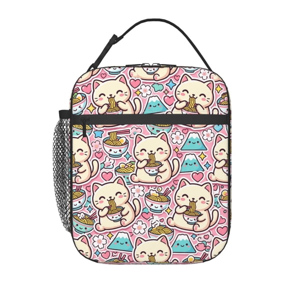 Cat Lunch Bag Insulated Lunch Box Reusable Lunch Tote Bag For Women Men Work Picnic
