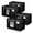 Black, variant on AbahubFit Extra Large Moving Bags 4 Pack, Heavy Duty Storage Totes with Top-Open Zippers & Visible Window, Reinforced Handles for Clothes (Black)
