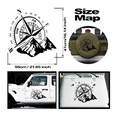 4Pcs Car OffRoad SUV Side Body Sticker Compass Mountain Decals Sticker