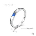 thumbnail image 2 of PAURO Women's Stainless Steel 3mm Simple Heart Stacking Band Rings Wedding Statement Ring Blue Size 5, 2 of 4