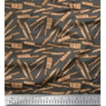 thumbnail image 1 of Soimoi Gray Heavy Canvas Fabric Text & Knife Kitchen Decor Fabric Printed Yard 58 Inch Wide, 1 of 3