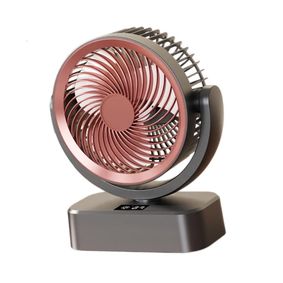 ZELVINN Portable Desk Fan Rechargeable Portable Low Dorm Cooling Fan Low Adjustable 6 Speed for Bedroom Use