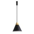 thumbnail image 1 of FSLiving J-Type Track Lights,Adjustable Wire Length Freely,Modern Pendant Lighting Fixtures w/ Macaron Aluminum&Wood Shade for Kitchen Island,Bulb Not Included - Black (1 Light), 1 of 9