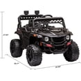 thumbnail image 6 of Acekid 12V Kids Ride on Car Truck w/ Parent Remote Control, LED Lights, Spring Suspension, Music, Black, 6 of 6
