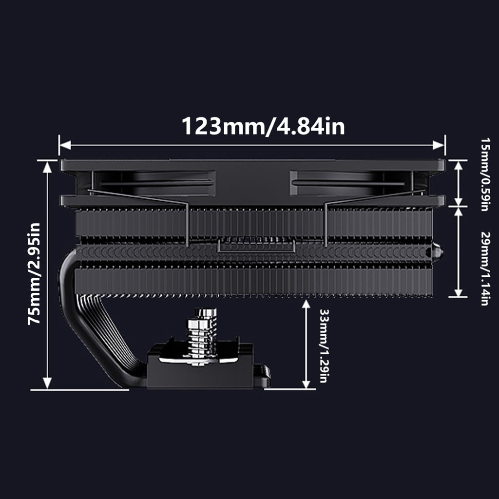 WINDLAND CPU Coolers with 8 Heatpipes TDP 200W with UT12015 FDB Fan for Superior Cooling Efficiency in All Systems