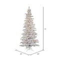 thumbnail image 3 of Vickerman 12' Flocked White Slim Artificial Christmas Tree, Clear Lights, 3 of 5