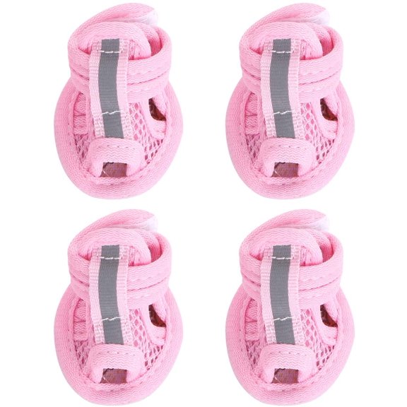 Pet Life ® 'Sporty-Supportive' Water-Resistant Mesh Dog Sandals Shoes- Set Of 4