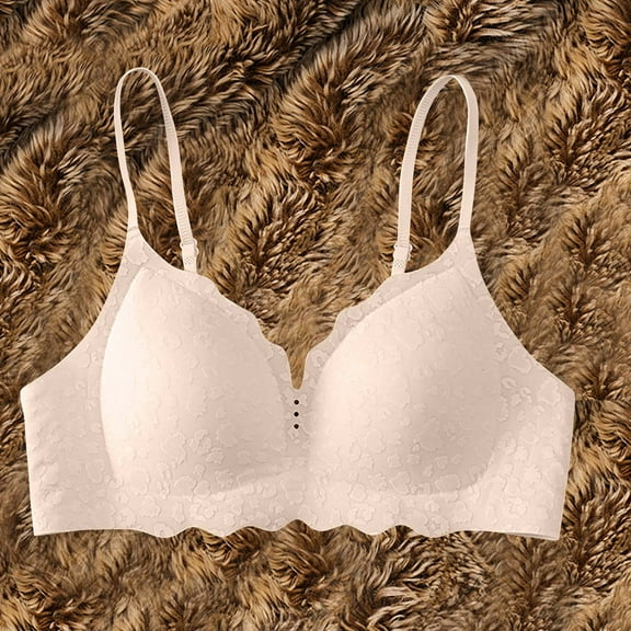 Tween Sports Bra Teen Girls Push up Bras Wireless Bralette Support Comfortable Breathable Everyday Bra with Adjustable Straps for Women Beige M