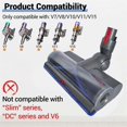 thumbnail image 2 of Torque Drive Cleaner Head for Dyson V7 V8 V10 V11 V15 G5 Vacuum Attachment with Green LED Dust Light, 2 of 5