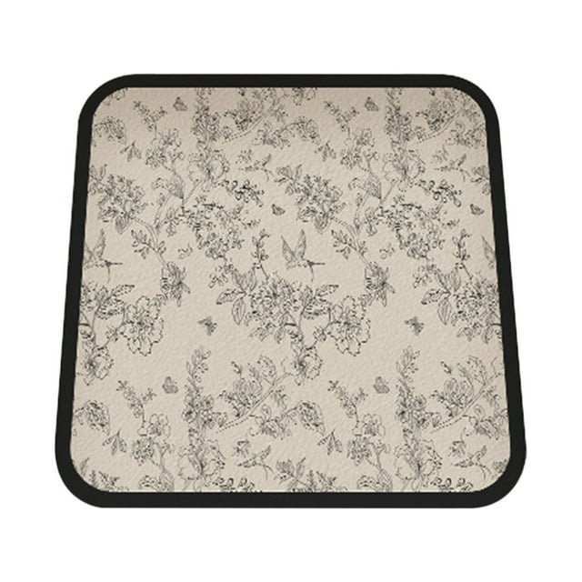 A French Style Chair Cushion Dining Seat Pad With Non-Slip Design, Plush Material And Washed Fabric For Kitchen, Dining Room, 15.75X15.75X0.40In 0.42Lb