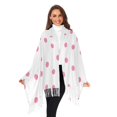 thumbnail image 3 of FORMRS Womens Scarf Winter Soft Long Big Warm Shawls Wrap Tassel Scarves, Pink Polka Dots, 3 of 9