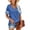 Blue, variant on ONLYSHE Womens Summer V Neck T Shirts Short Sleeve Loose Fit Basic Tunic Tops Blouse