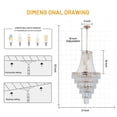 thumbnail image 4 of LUOLAX 15-Lights Golden Empire Crystal Chandelier Classic Lamp Ceiling Light 21×53 inch, 4 of 19