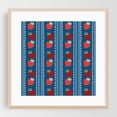thumbnail image 2 of Strawberries on Blue Stripes - Digital Art Pattern Fruit Stars Kitchen Decor Patriotic Unframed Wall Art Print 36 x 36 inches, 2 of 9
