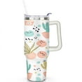 thumbnail image 2 of Cactus 40 Oz Tumbler with Handle Lid and Straw, Stainless Steel Double Walled Vacuum Insulated Cup, Cute Anniversary Wedding Birthday Gifts Tumbler for Women Men Friends Outdoor Indoor, 2 of 7
