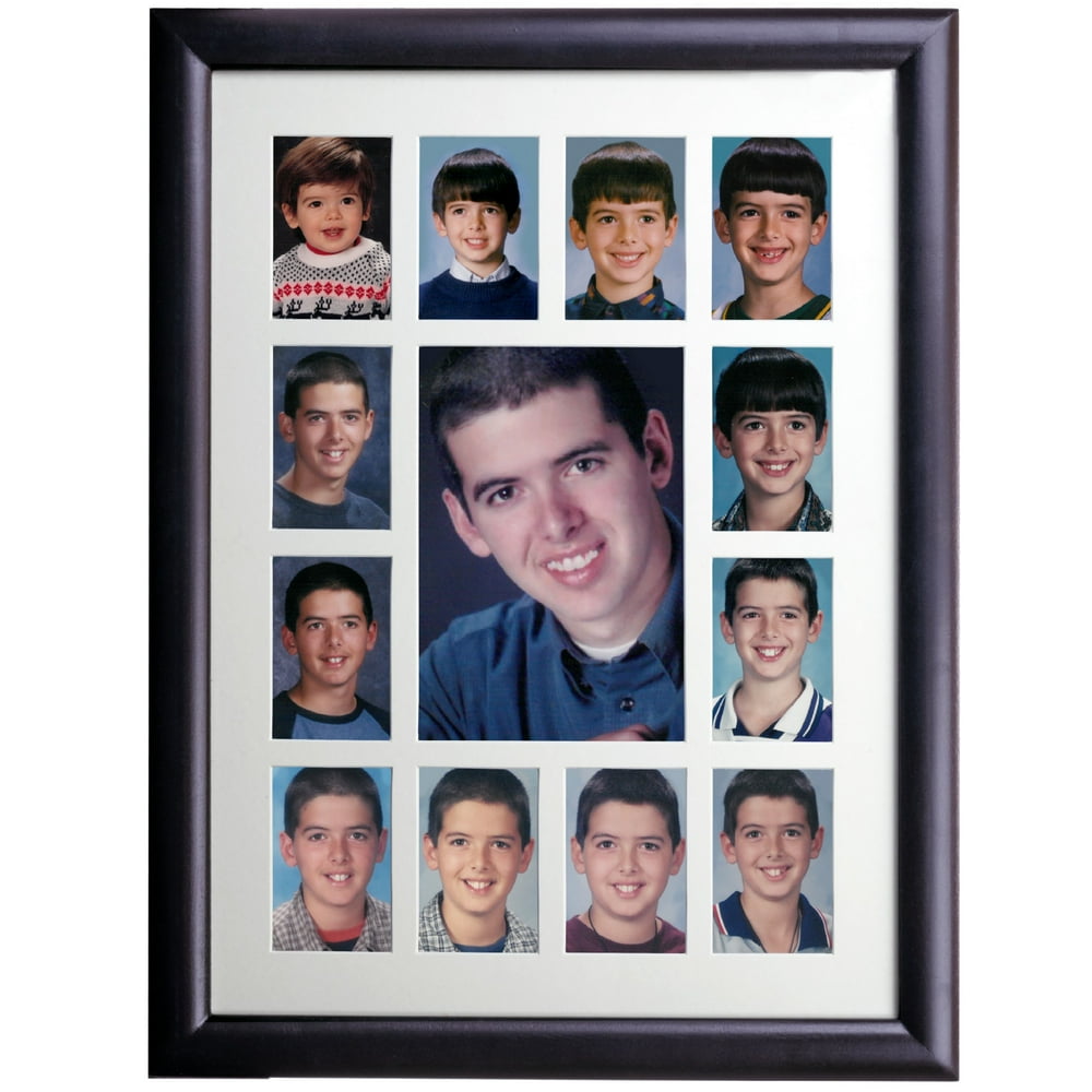 Collage Picture Frame School Years Frame 13 Openings 12"x16" Inches (Black) EGPHD0104