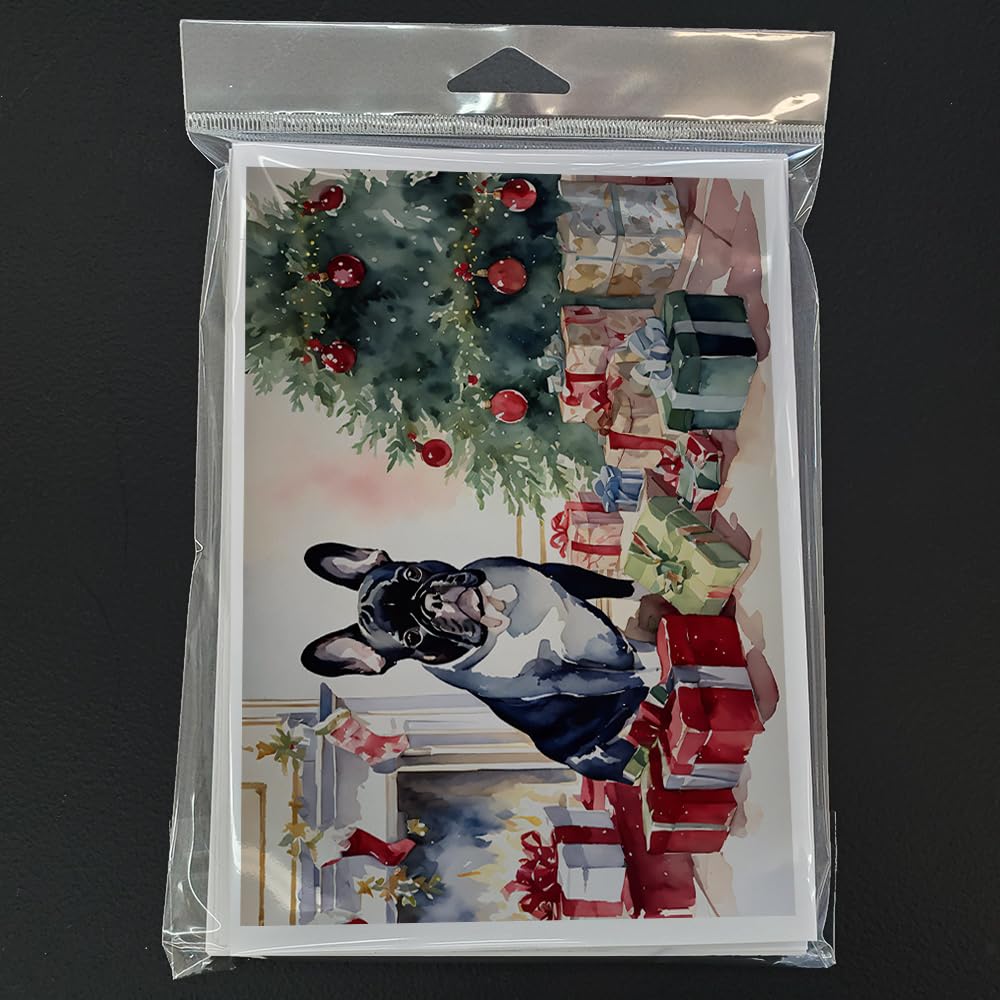 French Bulldog Cozy Christmas Greeting Cards Pack of 8 7 in x 5 in