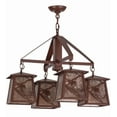 thumbnail image 5 of Meyda Tiffany 155512 Whispering Pines 4 Light 28" Wide Chandelier - Rust, 5 of 6