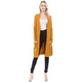 thumbnail image 1 of Cardigan ligero tejido con bolsas color Mostaza AMAD Casual para mujer Talla M, 1 of 4