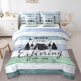 thumbnail image 1 of YST 7Pcs Comforter Set, Adventure Theme Bedding Set, Queen Size, Polyester, 7-Piece, 1 of 5