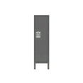 thumbnail image 6 of Metal Storage Locker for Office Gym Bedroom Dormitory, 1 Doors Steel Storage Locker Cabinet for Employees, Retro Style Storage Cabinet with Shelves, Assembly Required, Grey, 6 of 7