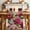 Crimson Green Beige, variant on Pink Floral Table Runner - 48 Inch Long Watercolor Flowers Leaves Plants Watercolor Cotton and Linen Blended Dress Scarves Farmhouse Table Runner for Kitchen Dining, Coffee Table, 13" x 48"