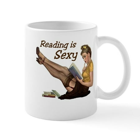 

CafePress - Reading Is Sexy Mugs - 11 oz Ceramic Mug - Novelty Coffee Tea Cup