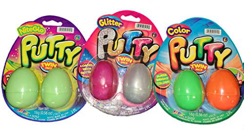 Details about   NiteGlo Glow in the Dark Putty Easter Eggs TWIN 2 PACK Gift Stress 