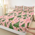 thumbnail image 3 of Homewish Xmas Tree Full Size Sheets 4-Piece for Kids Children Teens,Happy New Year Breathable Bed Sheets,Merry Christmas Lightweight Sheet Sets,Breathable Home Decor, 3 of 7