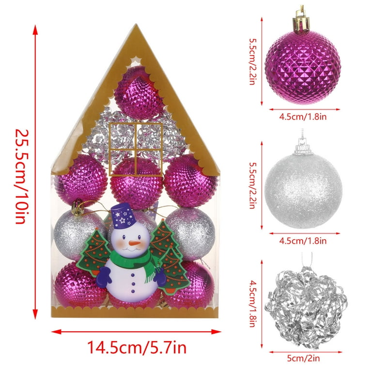 Pimelu Ornaments for Christmas Trees 12PCS Christmas Tree Ornament