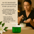 thumbnail image 5 of Royal Massage 16oz Massage Oil/Lotion/Cream Pump Jar with Locking Twist Top (Green/White, 1), 5 of 7