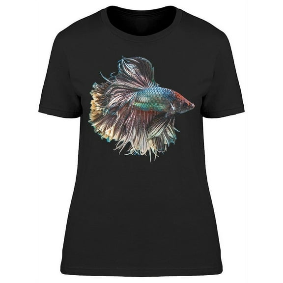 Amazing Multi Color Betta Siam T-Shirt Women -Image by Shutterstock, Female Large
