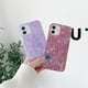 thumbnail image 2 of Funda protectora de TPU con textura Imd de media cobertura para iPhone 11 Pro (morado y naranja), 2 of 5