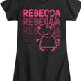 thumbnail image 3 of Peppa Pig - Rebecca Stacked - Girls Toddler And Youth Fitted Short Sleeve Tee, 3 of 5
