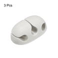thumbnail image 3 of 3pcs Cable Clips Cord Organizer for Desk, 3 Slots Silicone Adhesive Cord Holders Organizer Cable Management, White, 3 of 5