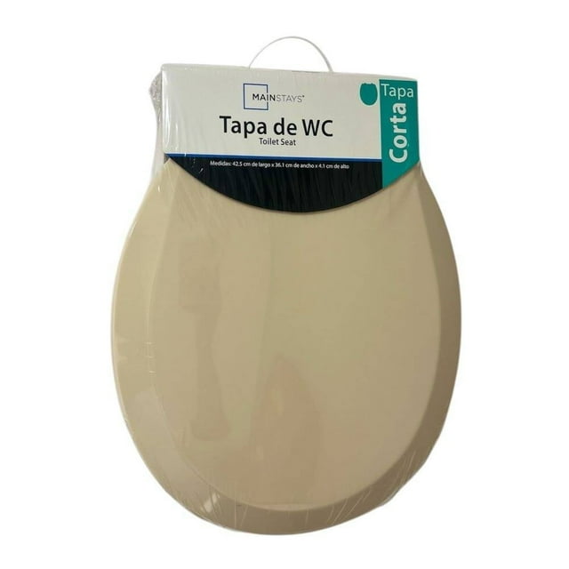 Asiento para Baño Mainstays Redondo Corto Hueso
