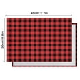 thumbnail image 5 of Red and White Checkered Pattern Summer Placemats Table Placemats Set Of 6-Linen Kitchen Washable Placemats Table Mats 11.8"x17.7" Non-Slip Heat Resistant, 5 of 5