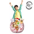 thumbnail image 3 of Acorn Storage Toy Bag Chair, Pinkish Birds Flying Sunflower Leaves Forest Botany Cartoon Woodland Art, Stuffed Animal Organizer Washable Bag, Small Size, Pale Maroon and Rose, by Ambesonne, 3 of 3
