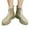 Beige, variant on Women's Fashion Zipper Rain Boots Waterproof Platform Rubber Work Chelsea Ankle Booties