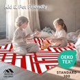 thumbnail image 4 of ODIKA 4'x6' Machine Washable Non-Slip Area Rug, Jolly Nordic Buffalo Lattice Hearth Accent High Traffic Rug, Red, 508402, 4 of 5