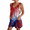 Deep Red, variant on American Flag Rompers for Women Red White Blue Stars Stripes Short Pants 250th Year Patriotic Sleeveless4th of July Outfits with Pockets Red 2XL