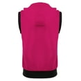 thumbnail image 2 of Unique Bargains Men's Sleeveless Zip Up Drawstring Hooded Vest 34 Rose Red, 2 of 6