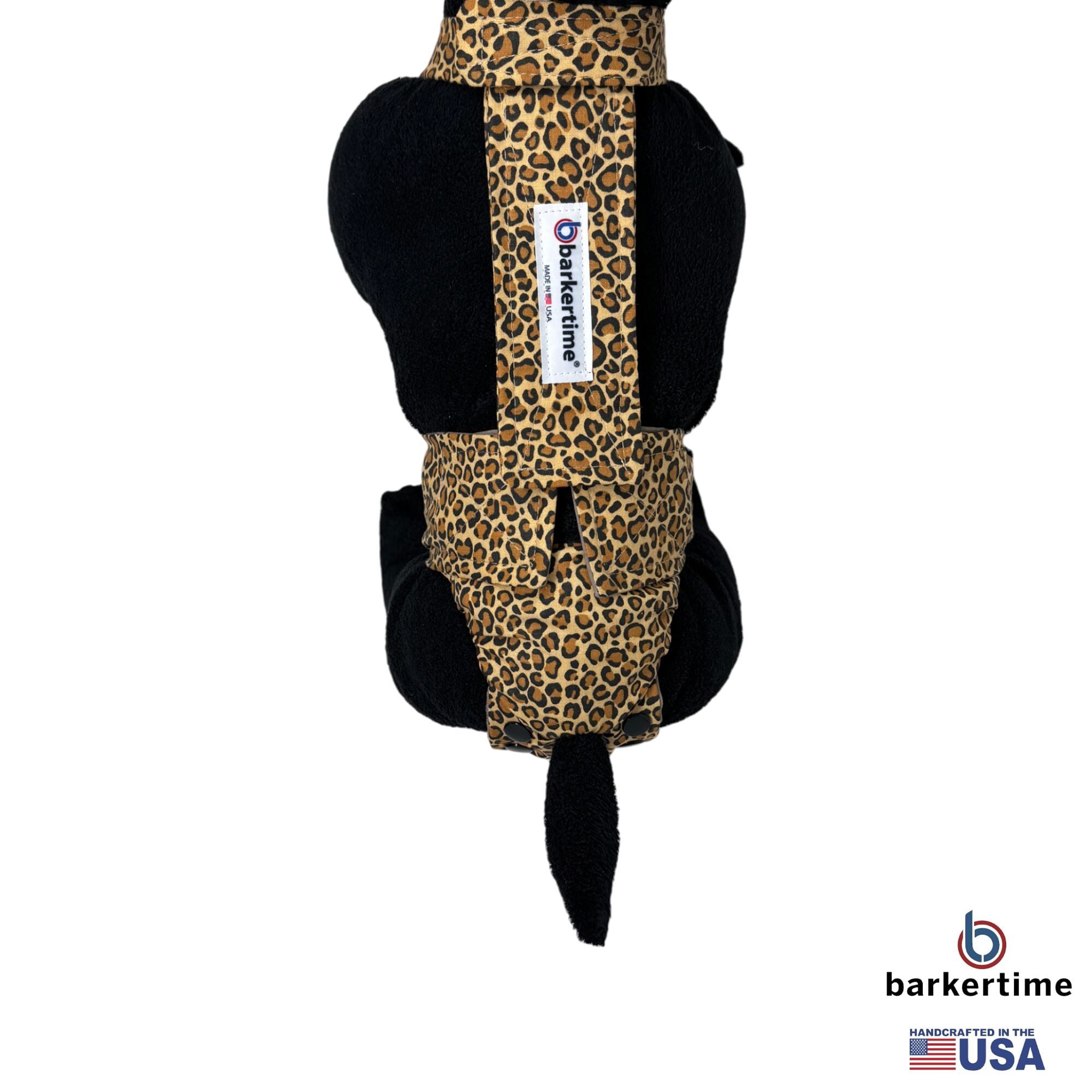 Barkertime Leopard Dog Diaper Snappy Overall