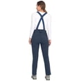 thumbnail image 6 of Little Donkey Andy Women's Skiing Bibs Fleece Lined Snow Pants, Winter Water-Repellent Snowboard Pants with Suspenders Navy L, 6 of 7