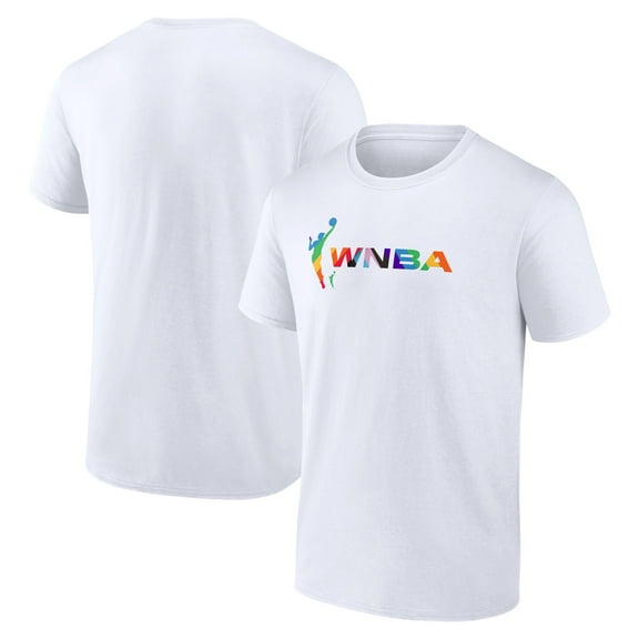 Men's White WNBA Logo Pride T-Shirt