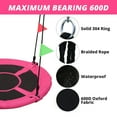 thumbnail image 2 of JoyStone Saucer Tree Swing Set for Kids Adults, 40" Durable Multi-Strand Adjustable Ropes Flying Swing Seat for Outdoor Playground, Backyard, Pink, 2 of 8