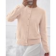 thumbnail image 3 of BTFBM Button Cardigan Sweaters for Women Fall Clothes Ribbed Knit Open Front Cardigan, Long Sleeve Sweater, Cozy Soft Stretchy Outerwear, Relaxed Fit, Trendy Winter Outfits, 3 of 8